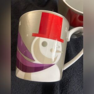 Starbucks coffee mugs Snowman Scarf 2011